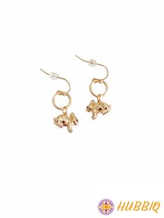 Indulge in these simple yet luxurious gold Bunny Earrings. These super cute, lightweight, dangling earrings with dainty features that help you achieve a sleek and elegant look. Easy to pair with any outfit for all occasions. Trendy Rose Gold Pierced Earrings, Trendy Rose Gold Plated Earrings, Trendy 14k Gold Filled Drop Earrings, Trendy 14k Gold-filled Drop Earrings, Trendy Yellow Gold Drop Earrings, Elegant 14k Gold Filled Hoop Earrings With Dangling Charms, Elegant 14k Gold-filled Hoop Earrings With Dangling Charms, Dainty Rose Gold Plated Earrings, Dainty Rose Gold-plated Earrings