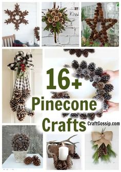 pinecone crafts that are easy to make and great for decorating the house