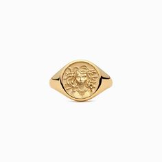 Shop our Solid 14k Yellow Gold Medusa Signet Ring to embody this powerful deity, a symbol of female empowerment and female liberty. Stackable Diamond Bands, Goddess Bracelet, Turn To Stone, Forever Gifts, Gifts For Your Girlfriend, Greek Goddess, Wrap Rings, Ring Size Guide, Aphrodite