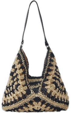 Trendy Braided Beige Crochet Bag, Summer Beige Crochet Bag Made Of Yarn, Casual Braided Jute Bucket Bag, Beige Braided Crochet Bag, Rectangular Shape, Casual Braided Jute Shoulder Bag, Trendy Open Weave Crochet Beach Bag, Brown Braided Crochet Shoulder Bag, Trendy Open Weave Natural Fiber Shoulder Bag, Trendy Open Weave Crochet Bag For Vacation