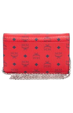 A timeless logo is on repeat against this stylish wallet that's shaped from pebbled leather and suspended from an optional chain strap. 5.5"H x 9"W x 1.5"D 24" strap drop Leather Imported Timeless Logo, Candy Red, Red Candy, On Repeat, Chain Strap, Pebbled Leather, Nordstrom Rack, Nordstrom, Wallet