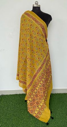 Handwork Dupatta, Ajrak Print, Indian Dupatta, Traditional Indian, Block Print, Scarf Wrap, Pure Cotton, Favorite Outfit