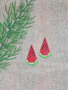 Watermelon Colored Summer Jewelry Gift, Summer Watermelon Colored Jewelry For Gift, Green Teardrop Jewelry For Summer, Handmade Watermelon Color Dangle Jewelry, Handmade Watermelon Colored Dangle Jewelry, Summer Teardrop Beaded Earrings, Summer Beaded Teardrop Jewelry, Watermelon Color Dangle Jewelry For Summer, Colorful Beaded Dangle Earrings For Summer