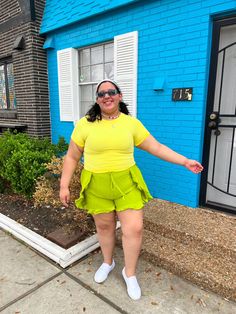 Closet staples don't have to be boring and neutral! Add this yellow top to your wardrobe for the perfect classic tee- wear it under a sundress or style with some fun shorts in the warmer seasons! This shade of yellow looks amazing with greens, pinks, oranges, and blues!! Carry sunshine with you everywhere you go in this tee!! True to size. 92% NYLON 8% SPANDEX The perfect colorful basic tee Yellow styles great with green, orange, pink, and blue Layer with a sundress or your favorite shorts! Hale Yellow T-shirt For Spring Vacation, Green Short Tops For Day Out, Short Green Tops For Day Out, Yellow Short Tops For Summer, Yellow Short Sleeve Summer Top, Trendy Lime Green Summer Tops, Fun Green Tops For Day Out, Green Fun Tops For Day Out, Spring Beach T-shirt With Stretch