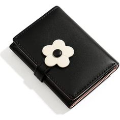 Material For Wallet Womenthe Cute Wallet Is Made Of Soft And Durable Superior Pu Leather With Flowers Pattern Print And Flower Shaped Metal Pearl Decoration, So Lovely. Lightweight Compact Walletsize: 4.2 X 3.1 X 0.8inch / 10.8 X 8.0 X 2cm, Weight 70g, Slim And Easy To Carry. Can Be Conveniently Put Into Your Pockets, Shoulder Bag, Backpack And Handbag. Daily Walletthis Tri-Folded Flowers Print Wallet Meets All Your Needs For Daily, To Hold Your Cash, Credit Cards And Id. Cute Wallet As A Good G Chic Black Coin Purse For Gift, Compact Black Trifold Wallet, Compact Black Card Holder Gift, Compact Black Card Holder As Gift, Trendy Black Card Holder With Card Slots, Black Compact Card Holder With Interior Slots, Compact Black Card Holder With Interior Slots, Trendy Black Bifold Card Holder, Trendy Black Wallet For Daily Use