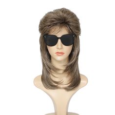 PRICES MAY VARY. High Quality: High temperature resistant fiber, softer, thicker and more realistic than other wigs，you can adjust the appropriate size to wear Adjustable Cap Size: Circumference 22.5 inches, breathable rose net make you feel comfortable. One size fits all, these are mullet wigs for men, women of all ages! Occasion : This costume is great for all parties - 80s disco - halloween - christmas - office party - rock concert - punk show - heavy metal - mullet america look About Color: Mullet Wigs, Punk Show, Disco Halloween, 80s Rocker, Mullet Wig, 80s Disco, Party Rock, Wide Tooth Comb, Rock Concert