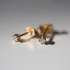 Sweet and teensy. A great everyday earring for a tiny spot of sparkle. Sold as singles or pairs. See Details for item specifics. Satomi Kawakita, Catbird Jewelry, Secret Wedding, Tiny Studs, Tiny Diamond, Gold Collection, Everyday Earrings, Wedding Pinterest, White Diamonds