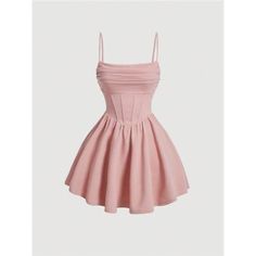 -Item Id 29535263.Html?Mallcode=1&Zeedropid=1656696 -Color: Pink -Style: Elegant -Pattern Type: Plain -Details: Backless, Ruched, Zipper -Neckline: Spaghetti Strap -Sleeve Length: Sleeveless -Type: Cami -Waist Line: High Waist -Hem Shaped: Flared -Length: Short -Fit Type: Regular Fit -Fabric: Medium Stretch -Material: Knitted Fabric -Composition: 95% Polyester, 5% Elastane -Care Instructions: Machine Wash Or Professional Dry Clean -Sheer: No -Lining: 100% Polyester **Open To Offers!!!** **Bundle Graduation Fits, Pink Hoco Dress, School Dance Dresses, Dama Dresses, Pink Dress Short, Court Dresses, Pink Homecoming Dress, Cute Dress Outfits, Elegant Pattern