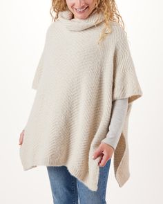 mia & tess Tonal Zig Zag Winter Poncho | The Paper Store Winter Poncho, Paper Store, Ladies Poncho, Zig Zag Pattern, Pullover Designs, Layering Pieces, Colors And Patterns, Zig Zag, Ponchos