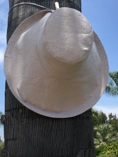 Natural Linen Sun Hat Wedding Hat Wide Brimmed Sun Hat Elegant Sunhat Large Brim by Freckles Califor Linen Hat With Short Brim, Linen Short Brim Hat, Summer Linen Fedora Hat, Classic Linen Hat With Curved Brim, Classic Beige Cloche Hat With Flat Brim, Elegant Curved Brim Unlined Panama Hat, Summer Linen Hat With Curved Brim, Elegant Unlined Panama Hat With Curved Brim, Linen Fedora Hat For Spring