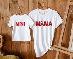 Mama and mini Christmas matching shirts. The perfect mommy and me shirts for wearing for your Christmas family photos or holiday parties. Buy it for yourself or give it as the perfect Christmas baby shower gift. Mama and Mini Christmas Shirts, Mommy and Me Shirts, Christmas Matching Shirts, Holiday outfits, Xmas family tshirt  Price is per shirt. Please add each shirt to your cart individually and then checkout.  This t-shirt is everything you've dreamed of and more. It feels soft and lightweigh Doodles Thanksgiving, Thanksgiving Doodles, Mama And Mini Shirts, Christmas Matching Shirts, Fall Doodles, Mini Shirts, Mommy And Me Shirts, Autumn Tops, Family Tshirt