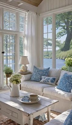 Small Nantucket Cottage, Charleston Home Aesthetic, Nantucket Style Living Room, Nantucket Decor, Finds On Amazon, Beach House Living Room, Home Decor Finds, Coastal House, House Living Room