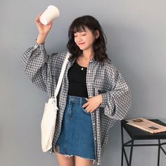 Harajuku Ulzzang Korean Style Summer Oversized Shirt SIZE INFO S - Bust 106cm/41.7", Length 71cm/27.9" M - Bust 108cm/42.5", Length 73cm/28.7" L - Bust 110cm/43.3", Length 75cm/29.5" XL - Bust 112cm/44", Length 77cm/30.3" NOTE: DUE TO VERY HIGH DEMAND, PLEASE ALLOW 12-20 DAYS FOR DELIVERY TO THE US, AND 20-45 DAYS TO THE REST OF THE WORLD. Street Wear Korean, Worldwide Aesthetic, Korean 90s, Mode Harajuku, Mode Ulzzang, Aesthetic Clothing Stores, Indie Grunge, 90s Outfit, Loose Shirt