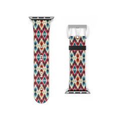 Inspired by the ancient art of Ikat, our watch band in dynamic blue and red hues is a timeless fusion of style and tradition. This stylish accessory captures the essence of Indonesia's artistic heritage with its lively Ikat print, adding a burst of colorful flair to your wrist. Whether you're checking the time or making a fashion statement, wear your watch with casual flair. Make a statement in the fusion of blue and red and let your wrist shine in vibrant vibes! Give wrists the gift of timeless Adjustable Bohemian Style Watches As Gift, Bohemian Style Adjustable Watches As Gift, Adjustable Multicolor Bracelet Strap Watch Accessories, Multicolor Bracelet Strap Watch As Gift, Modern Multicolor Adjustable Watch Accessories, Modern Adjustable Multicolor Watch Accessories, Multicolor Watches With Bracelet Strap As Gift, Red Watch With Adjustable Leather Strap, Red Adjustable Leather Strap For Watches