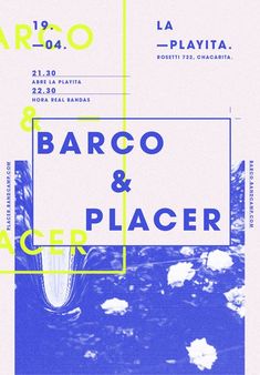 a poster with the words barco and placer on it