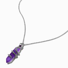 Claire's Snake Purple Glow In The Dark Mystical Gem Pendant Necklace Purple Moon Necklace, Magical Purple Pendant Necklace, Mystical Purple Pendant Necklace, Mystical Purple Pendant Crystal Necklace, Mystical Purple Crystal Pendant Necklace, Dylan Aesthetic, Dark Purple Accessories, Art Mom Aesthetic, Mystic Fashion