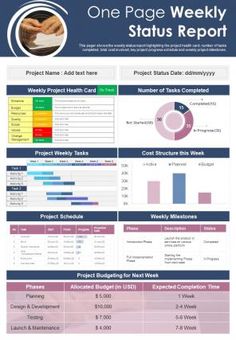 the one page weekly status report