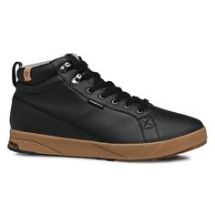 Keep your feet dry without giving up on style or comfort with the men's SAOLA Bergen Waterproof shoes. They have the look of classic hiking boots but feel light and flexible like street shoes. Casual High-top Work Boots For Outdoor Activities, Casual Slip-resistant Work Boots For Outdoor Activities, Casual Slip-resistant Work Boots For Outdoor, Black Work Boots With Rubber Sole For Outdoor, Casual Gore-tex Waterproof Boots With Moc Toe, Casual Durable Moc Toe Work Boots, Casual Durable Moc Toe Waterproof Boots, Casual Durable Waterproof Moc Toe Boots, Waterproof Plain Toe Walking Hiking Boots