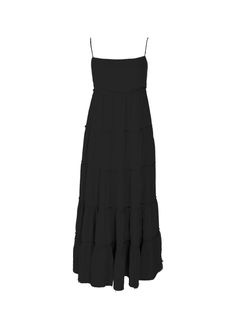 A tiered dress that’s so good. From the beach to the everyday dress you’ve been looking for, it’s a closet staple. Black Tiered Dress For Summer Vacation, Black Tiered Maxi Dress For Summer, Casual Black Summer Tiered Dress, Black Tiered Dress For Spring Vacation, Black Tiered Dress For Beach In Summer, Casual Black Tiered Summer Dress, Black Tiered Summer Beach Dress, Black Tiered Dress For Summer Beach, Black Tiered Beach Dress For Summer