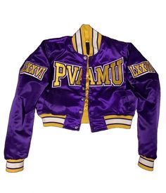 Hooded Embroidered Varsity Jacket For Fall, Spring Outerwear With Embroidered Logo And Long Sleeves, Embroidered Fitted Outerwear For College, Spring Long Sleeve Outerwear With Embroidered Logo, Long Sleeve Outerwear With Embroidered Logo For Fall, Fitted Embroidered Varsity Jacket With Long Sleeves, Fitted Long Sleeve Embroidered Varsity Jacket, Fitted Long Sleeve Outerwear With Embroidered Logo, Winter College Purple Outerwear