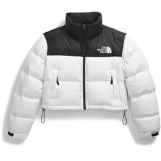 Inspired by the iconic design of the 1996 original  the boxy and relaxed-fitting Nuptse Short women's jacket by The North Face is warm  durable and water repellent for tackling urban adventures. Nuptse Short Jacket, Crop Top Blanc, Insulated Jacket Women, Leather Puffer Jacket, Short Puffer Jacket, North Face Nuptse, Ladies Short Jackets, North Face Puffer Jacket, Womens Parka