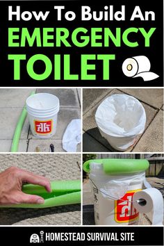 the instructions for how to build an emergency toilet from scratchsticks and paper towels