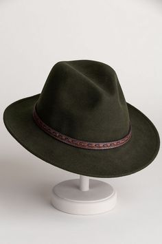 Overland Sierra Crushable Wool Safari Hat | Overland Leather Fedora For Fall, Leather Fedora Felt Hat For Outdoor, Leather Hats For Fall Country Events, Leather Felt Hat With Short Brim For Outdoor, Leather Fedora For Outdoor Winter Activities, Leather Fedora For Outdoor Winter Use, Leather Fedora For Winter Outdoor Events, Winter Hunting Felt Hat With Flat Brim, Leather Fedora For Travel In Fall