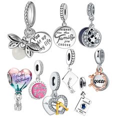 PRICES MAY VARY. *Design Theme Unique Charm* 9pcs Pack Plate Silver Fireworm Love Charms, Glow-in-the-Dark Firefly Dangle Bracelet Charm, Colorful Hot Air Balloons Travel Passport Charm Pendants, Moon And Star Plated Silver Round Beads Birthstone Jewellery Cubic Zirconia, Diamond Cake Mother And Daughter Pendant, Fit Pandora Bracelet. These Mesmerizing Charms Has Been Carefully Crafted To Resemble The Adorable. The Sparkly Details Will Add A Whimsical Twist To Your Bracelet Styling. *Gifts To Lo Bracelet Styling, Diamond Cake, Pandora Bracelet Charms Ideas, Dangle Bracelet, European Jewelry, Design Theme, Bracelet Charms, Beads Charms, Cz Pendant