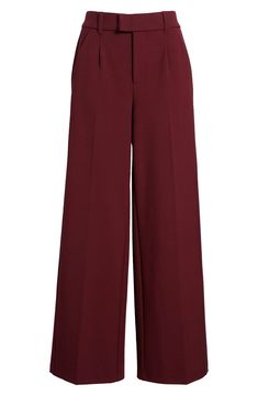 Wit & Wisdom 'Ab'Solution Skyrise Wide Leg Pants | Nordstrom Modern Wide Leg Pants With Pressed Crease, Wide Leg Dress Pants With Welt Pockets, Workwear Wide Leg Pants With Welt Pockets, Business Casual Wide Leg Pants With Pressed Crease, Fall Pleated Wide Leg Dress Pants, Fall Pleated Wide-leg Dress Pants, Wide Leg Bottoms With Pressed Crease For Fall, Elegant Wide Leg Career Pants, Elegant Wide-leg Career Pants