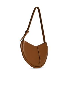 Adjustable shoulder strap, top zip closure, recycled liningComposition: 55% polyurethane, 40% polyester, 5% other fibers Modern Brown Shoulder Bag With Detachable Handle, Cognac Leather Bag With Round Handle, Trendy Leather Pouch Baguette Bag, Trendy Leather Saddle Bag With Detachable Handle, Brown Bag With Removable Pouch And Round Handle, Modern Tan Shoulder Bag With Detachable Handle, Modern Brown Pouch Baguette Bag, Trendy Leather Saddle Bag With Double Handle, Modern Brown Baguette Pouch Bag