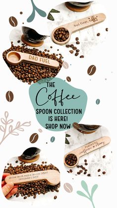 image of a selection of wooden coffee measuring spoons with different quotes engraved into them. The spoon also can clip on your coffee bag to keep your coffee fresh and keep your spoon to hand. Spoon Collection, Coffee Spoons, Real Coffee, Coffee Lover Gift, Coffee Enthusiast, Coffee Spoon, Coffee Gifts, Start The Day, Coffee Lover Gifts