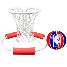 an image of a basketball going through the net with another ball in front of it