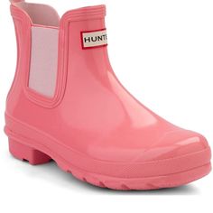 Hunter Gloss Chelsea Ankle Rain Boots Size 9 Salmon Color New Without Tags ** See Last Two Photos Of Small Cuff On Top And Back Of The Heel Of The Left Boot.** Ankle Rain Boots, Hunter Shoes, Women Hunters, Salmon Color, Winter Rain, Rain Boots, Chelsea, Shoe Boots, Cuff