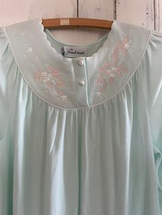 Beautiful mint green polyester night dress Size small 19 inch width armpit to armpit 48 inch height neck to bottom practically unused No exchange or refund Vintage Night Dress, Nighty Night Dress, Cotton Nighties, Vintage Night, Mint Green Color, Nighty Night, Beautiful Night, Cotton Dress Summer, Women's Nightgowns