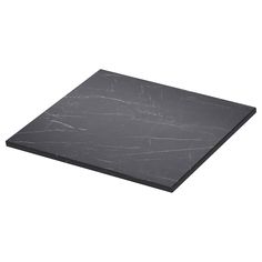 a black marble cutting board on a white background