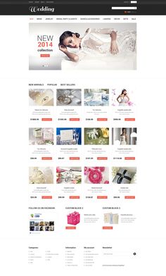 Dream Wedding PrestaShop Theme #50521 - TemplateMonster Wedding Website Inspiration, Wedding Web, Wedding Salon, Theme Template, Ecommerce Themes, Design Presentation, Portfolio Web Design, Web Design Software, Custom Website Design