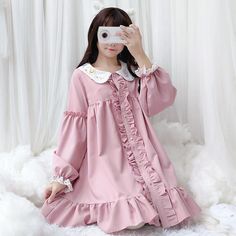 Fabric Material: ChiffonColor: PinkSize Chart: One Size Size Length Bust Sleeve Shoulder One Size 81cm/31.91" 80cm/31.52"-92cm/36.25" 56cm/22.06" 38cm/14.97" Embroidery Doll, Chiffon Lace Dress, Fluffy Skirt, Costume Women, Japanese Dress, Flounced Dress, Maid Dress, Women Halloween, Girls Sweet