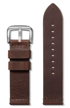 Switch up the look of your Shinola watch with this interchangeable classic watchband crafted in the USA from soft leather. Compatible with 41.5mm Guardian, 46mm Brakeman, 47mm Runwell and 48mm Runwell Sport (sold separately) 24mm band width Buckle closure Leather Made in the USA Leather Watches With Bracelet Strap For Everyday Use, Adjustable Leather Watch Bands For Business, Timeless Leather Strap Watch Accessories For Everyday Use, Adjustable Leather Watches For Everyday, Classic Leather Strap Watch Bands For Everyday Use, Classic Leather Watch Bands For Everyday, Modern Leather Strap Watch Bands For Everyday, Timeless Leather Watch With Bracelet Strap, Adjustable Leather Watch Strap