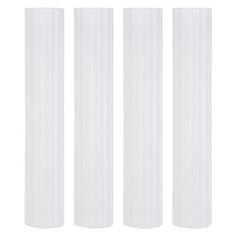 four white water filters on a white background