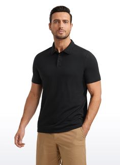 Polo short sleeve shirts use Pique fabric, offering maximum softness and comfort. Engineered for athleisure. Polo shirts with 3-button placket and tag-free collar for a perfect fit. Split hem allows you to move freely. Feature & Fitting: 
 Designed for golf or daily wear 
 Polo neck with 3-button placket 
 Classic fit with split hem 
 Fabric: 
 Good vent tech, breathable 
 Softly smooth, stretchy 
 Moisture wicking, quick dry 
 96% Cotton, 4% Elastane Relaxed Fit Short Sleeve Golf Polo Shirt, Relaxed Fit Short Sleeve Polo Shirt For Golf, Sporty Short Sleeve Relaxed Fit Polo Shirt, Sporty Relaxed Fit Short Sleeve Polo Shirt, Short Sleeve Polo Shirt For Business Casual, Cotton Polo Shirt With Seamless Collar, Cotton Polo Shirt With Seamless Collar And Short Sleeve, Short Sleeve Polo Shirt With Seamless Collar, Solid Color Relaxed Fit Polo Shirt With Short Sleeves