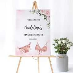 "Dusty Pink Lingerie Shower, Bridal Shower Welcome Sign, Bachelorette Party Sign, Lingerie Welcome Shower, Bridal Shower Game, Lingerie Invite ❤️ MATCHING ITEMS: https://www.etsy.com/shop/billbydesigns/?search_query=Lingerie Use this floral pink lingerie bridal shower welcome sign to edit all wording, font and font color to match your event style. These templates can be accessed through Corjl.com; an online editor that allows you to personalize your templates without installing any software or f Lingerie Party Decorations, Bachelorette Party Sign, Bachelorette Party Signs, Lingerie Bridal, Lingerie Shower, Lingerie Party, Bridal Shower Welcome Sign, Shower Welcome Sign, Bridal Shower Game