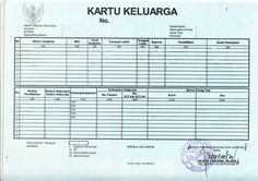 an image of a receipt with the name kartu keluarga