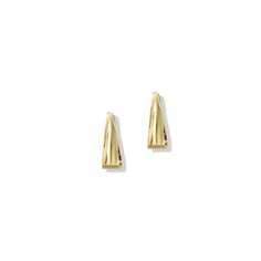 Drop: 1.5" Post back closure 18k Gold Plated Sterling Silver Modern Yellow Gold Clip-on Earrings With Polished Finish, Modern 14k Gold Clip-on Earrings, Modern Yellow Gold Drop Clip-on Earrings, Yellow Gold Drop Clip-on Earrings For Everyday, Drop Earring, Gold Plated Sterling Silver, 18k Gold, Gold Plate, Plating