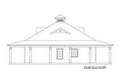 the front elevation of this house plan