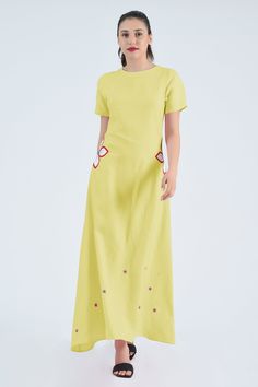 Fanm Mon Dress XXS / Mustard Lime Kandra Classic Place, Mountain Woman, Fondant Pink, Maxi Dress Short, Phrase Meaning, Sage Leaf, Dresses Xxl, Cotton Maxi, Maxi Dress Cotton