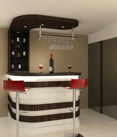 Mini Bar Designs For Home, Bar In Living Room, Kitchen Bar Counter