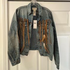 Women’s Ralph Lauren Denim & Supply Jean Jacket W/Feathers. Nwt Size Xs Original $198 Sell $65 Denim Supply Ralph Lauren, Olive Denim Jacket, Red Denim Jacket, Pearl Jacket, Cute Jean Jackets, Denim Jacket With Hoodie, Long Sleeve Denim Jacket, Boho Denim, Ralph Lauren Logo