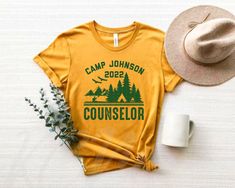 Custom Camp Counselor Shirt,Personalized Camp Counselor Shirt,Camping shirts for Family Friends,Summer Camp Shirts Camping Trip,Matching FREE SHIPPING All items are made to order and there are no returns on merchandise. Please be sure to double check your order before placement, and see sizing chart and size recommendations to find the best fit for you! The Unisex Bella + Canvas 3001 is a soft, light t-shirt with a little stretch and a flattering look for both men and women. Solid colors are 100 Glamping Shirts, Scary Movie Shirts, Yellowstone T Shirts, Counselor Shirt, Friday The 13th Jason, Bachelor Party Shirts, Camp Crystal Lake, National Park Shirt, Horror Movie Shirts