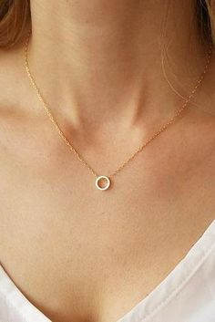 Dainty circle necklace, Karma necklace, Gold circle necklace, Minimalist necklace, Layering necklace, Tiny pendant necklace, Gold necklace Simple Tiny Charm Necklace, Simple Charm Necklace With Round Pendant And Delicate Chain, Simple 14k Gold-filled Necklace, Gold Minimalist Open Circle Charm Necklace, Minimalist Gold Open Circle Charm Necklace, Minimalist Circle Charm Gold Necklace, Gold Circle Minimalist Charm Necklace, Minimalist Gold Circle Charm Necklace, Simple Tiny Round Pendant Necklace