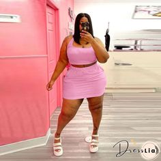 A Popular Wholesale Website With Over 1 Million Customers Shop On it Stretch Two-piece Mini Skirt, Casual Solid Two-piece Skirt, Casual Two-piece Skirt For Day Out, Vest Skirt, Soft Girl Outfits, Solid Color Pants, Sleeveless Crop Top, Top Designer Brands, Plus Size Womens Clothing